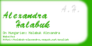 alexandra halabuk business card